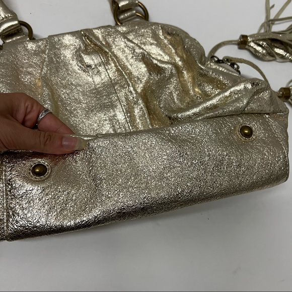 J. Crew Gold Leather Handbag - Picture 6 of 8